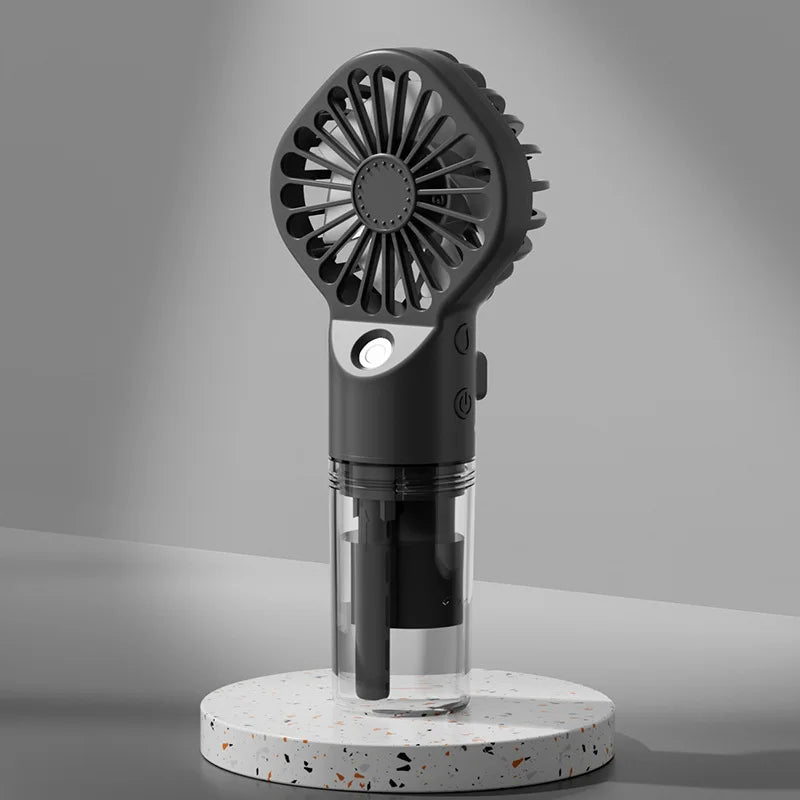 New Fan Mini Handheld Mist Fan Portable USB Rechargeable Handheld 3 Speeds Powerful Fan Outdoor Personal Hand Fan